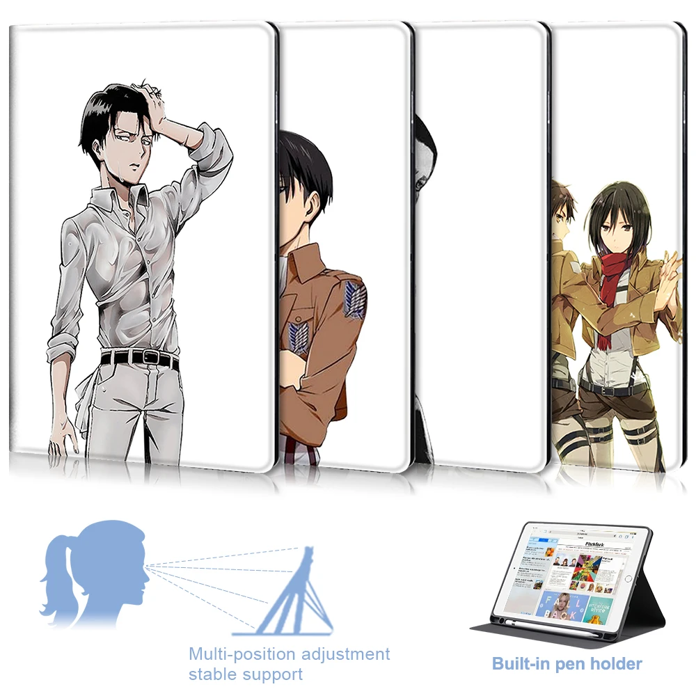 

Anime Japanese attack on Titan for ipad air 4 3 2 1 case 6 7 8th pro tablet cover Smart mini 5 with pencil holder stand Shell