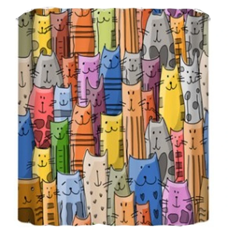 Водонепроницаемая занавеска для ванной 3D душа из полиэстера с принтом