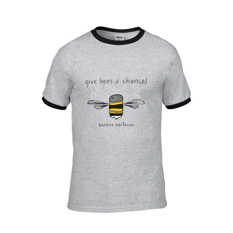 Give me a chance Honey Bees/мужские футболки оптом xxl 2020 модные 3d Забавные брендовая уличная