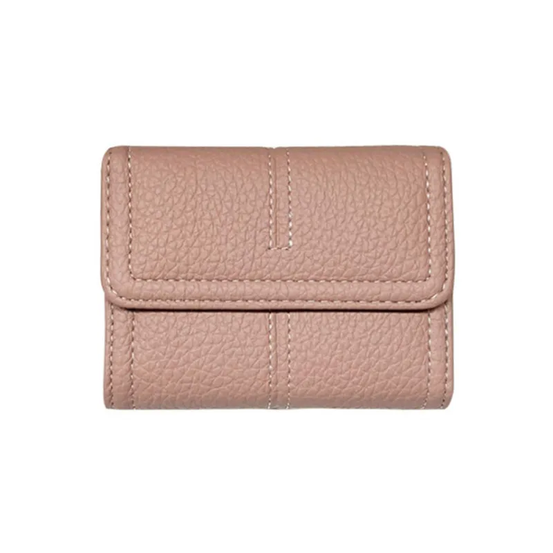 

2021 New fashion European and American fashion simple buckle zero wallet business card clip credit card set organ card bag