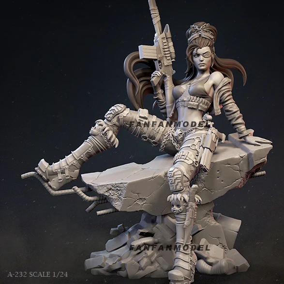 

1/24 Resin Model Kits Future beauty warrior figure self-assembled A-232