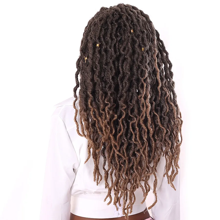 Alileader Afro Nu Locs Hair Crochet 20Strands/Pcs Synthetic Spring Twist Extensions Curly Fake Dreadlocks |