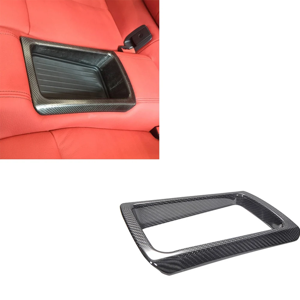 

For BMW M3 M4 F80 F82 2014-UP 100% Real Carbon Fiber Rear Seat Armrest Cup Holder Cover Car Styling Accessories