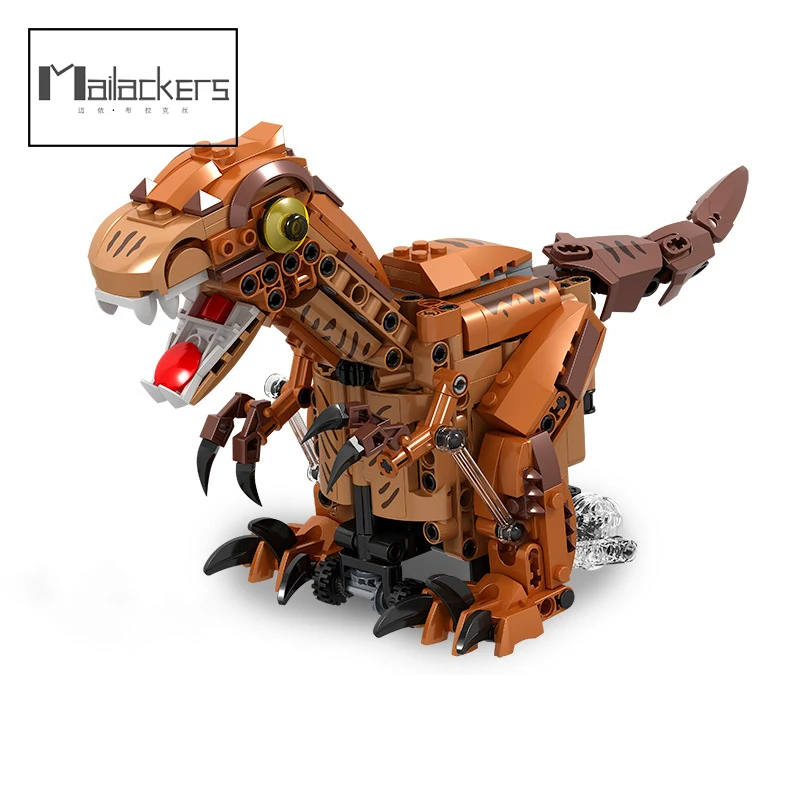 

Mailackers 424Pcs Jurassic World Dinosaurs Animal Series Tyrannosaurus Rex Dino Building Blocks Park Bricks Toys For Children