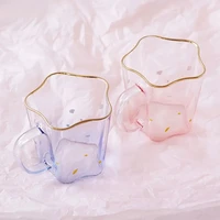 xiaomi 450ml creative phnom penh crystal glass northern europe gradient kawaii snack cup girls gift coffee strawberry milk mug