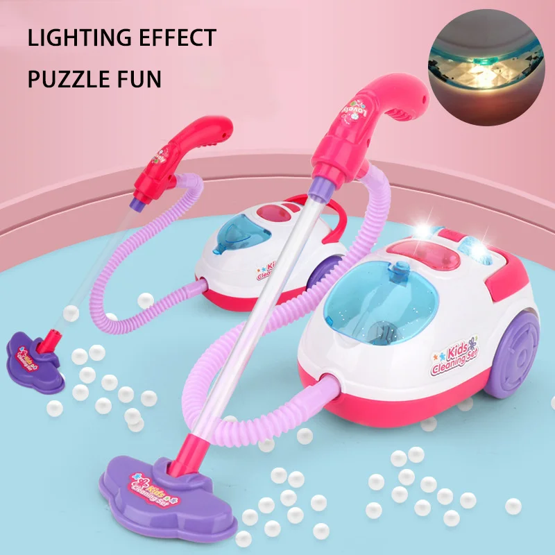 

Children Mini Vacuum Cleaner Simulation Charging Housework Dust Catcher Educational Furniture Toys Play House Cleaning Tools Set