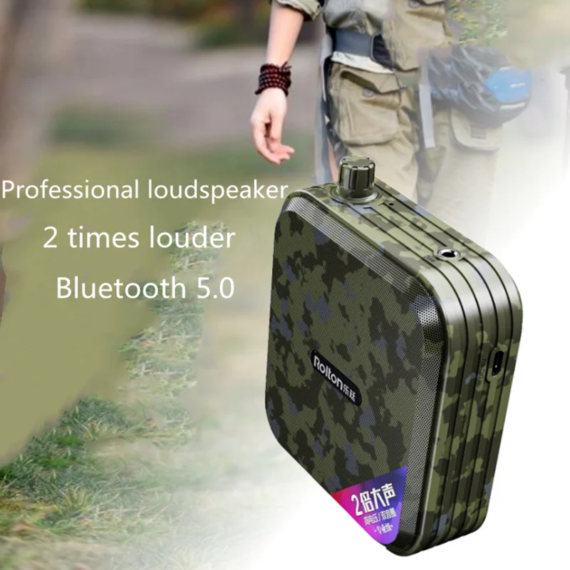 

Portable Sound High-power Loudspeaker Bluetooth 5.0 Speaker Voice Amplifier Megaphone with Wired Microphone MP3 Teacher K600