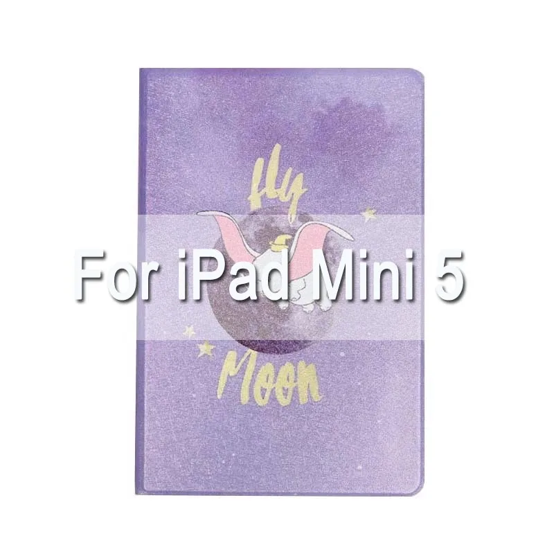 For mini 5 Мультяшный слон Дамбо ультра тонкий мягкий чехол для iPad Air 1/2 iPad 9,7 чехол-подставка для iPad mini12345 автоматическое Пробуждение/сон - Цвет: For mini 5