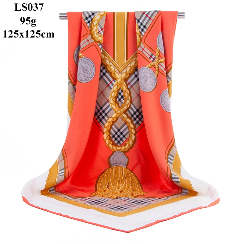 LS037 women scarf Портной Смит большой квадратный размер шарф женский модный дизайнерский большой размер шейный шарф осень зима хиджаб шаль шарфы для женщин - Цвет: LS037 women scarf