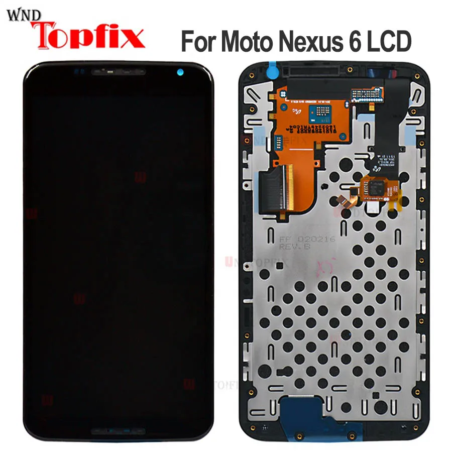ЖК-дисплей для Motorola Nexus 6 XT1100 XT1103 сенсорный экран дигитайзер в сборе с рамкой 100%