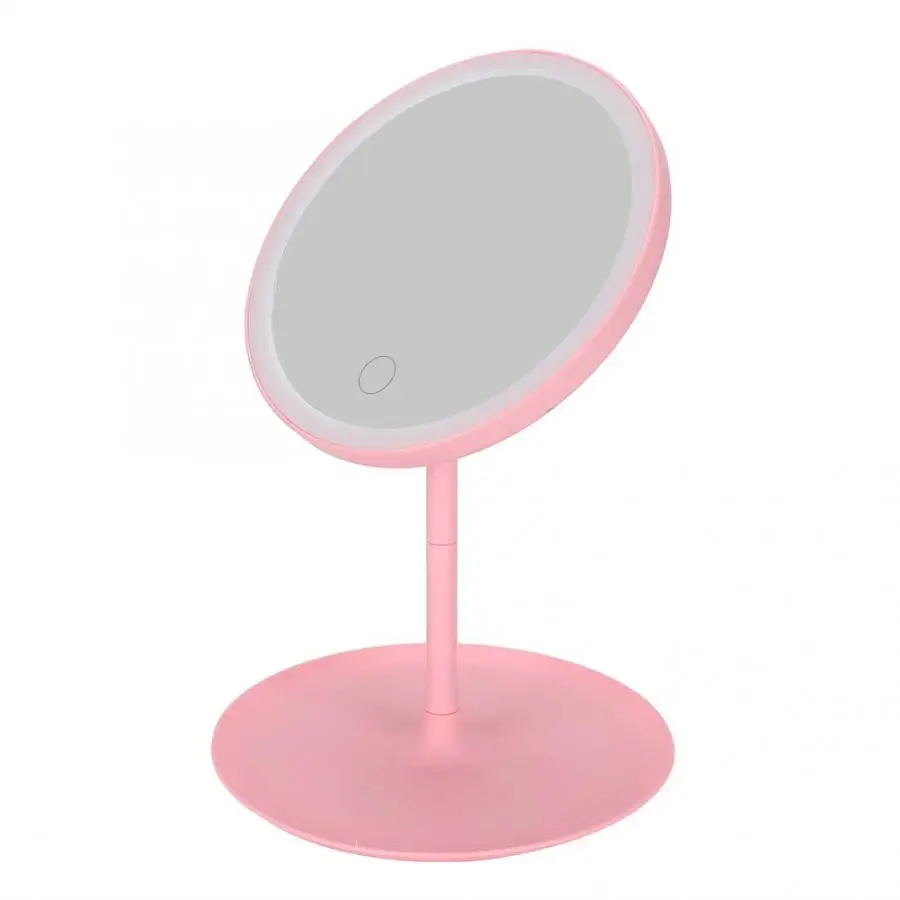 Косметическое зеркало портативное USB Съемный светодиодный светильник круглый