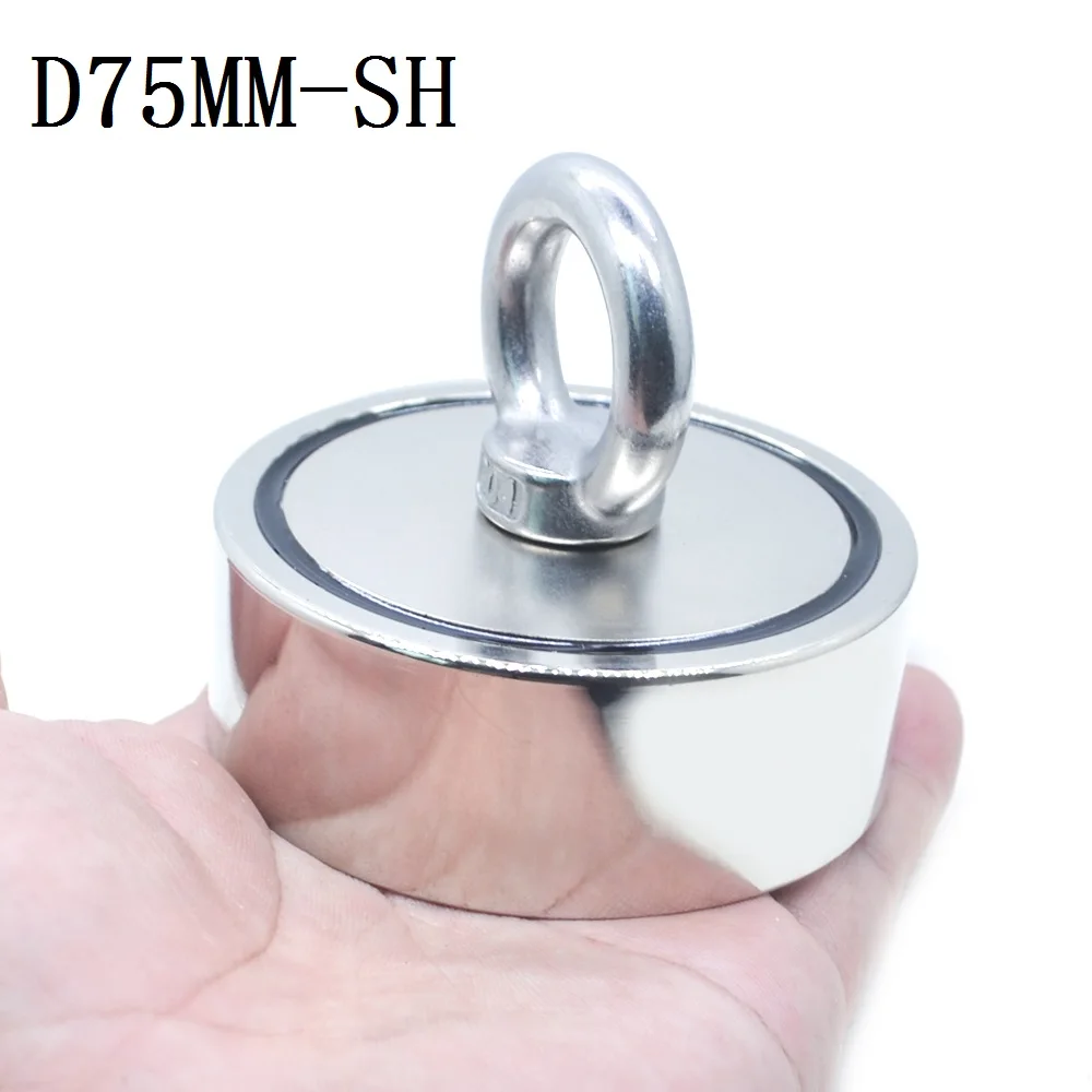 

Strong Neodymium Magnet Double Side Search Magnetic hook D48 - D75mm Super Power Salvage Fishing Magnetic Stell Cup Holder