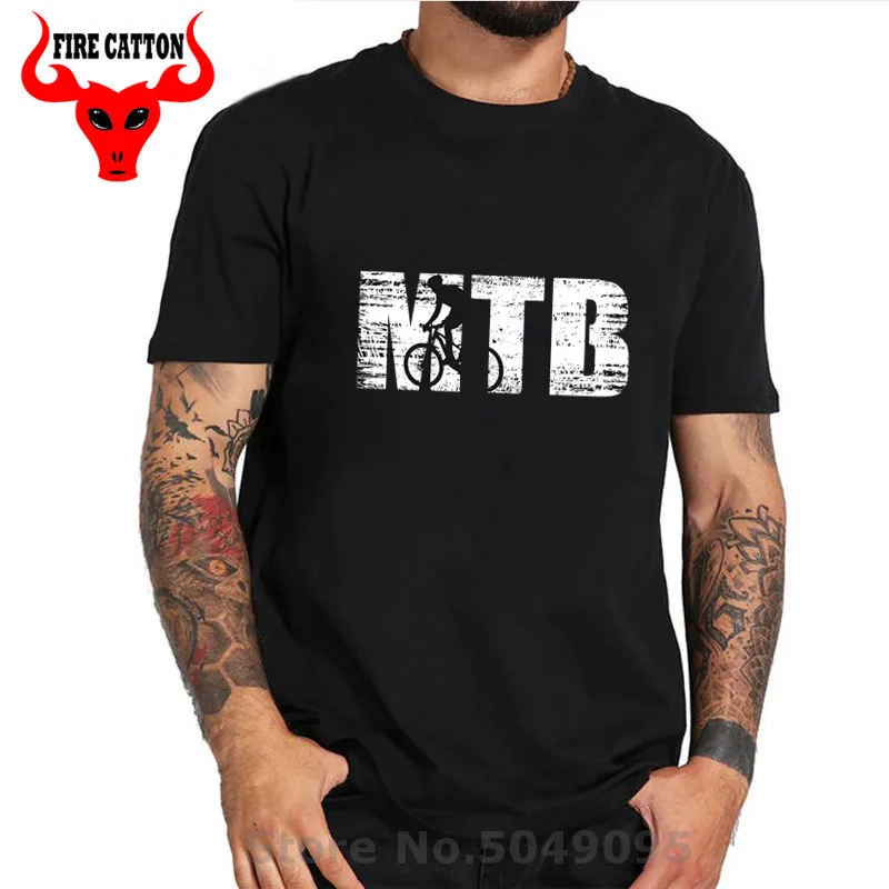 Состаренный вид MTB подарок для горных байкеров Футболка Мужская винтажная