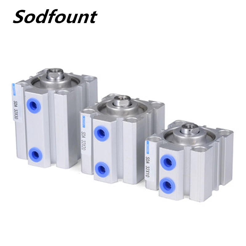 Пневматический поршневой цилиндр типа SDA с отверстием 100 мм ход 5/10/20/25/30/40/50/55/60/65/100