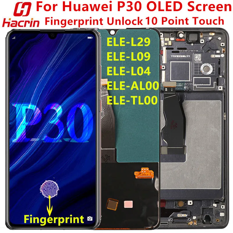 Оригинальный дисплей для Huawei P30 жк экран протестированный + OLED с разблокировкой