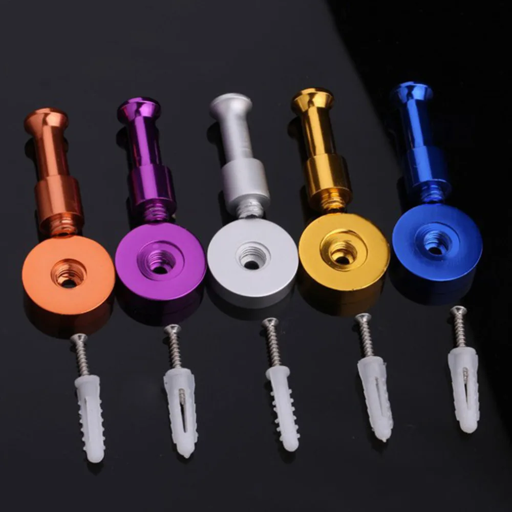 

9 Colors Space Aluminum Multi-color DIY Towel Wall Hook Nail Bathroom Kitchen Clothes Key Hat Rack Bag Hanger Holder