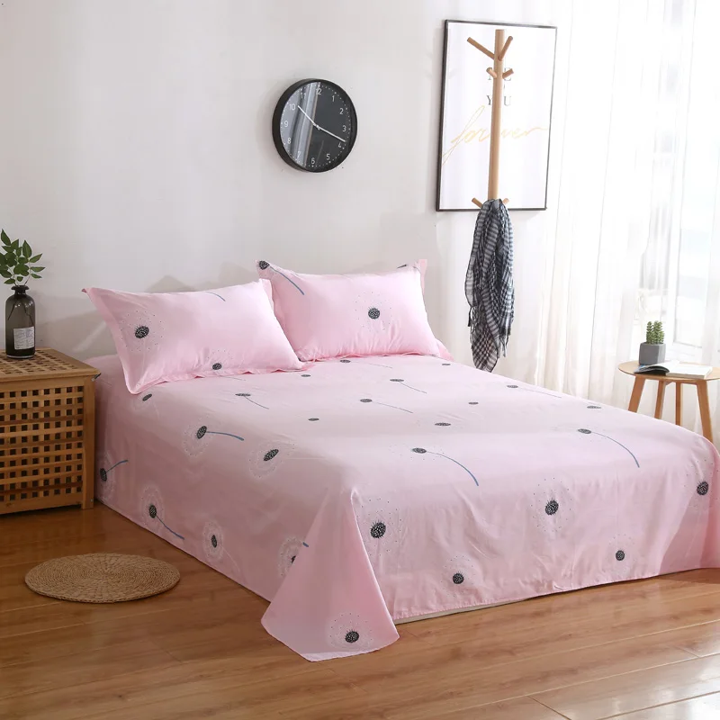 Новинка хлопковая розовая простыня постельное белье принцессы 48*74 см наволочка