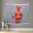 Gibby из жемчужно-розового гобелена, цветной полиэстер, настенный подвесной мем, Настенный декор, фон, ткань, мандала, настенное одеяло