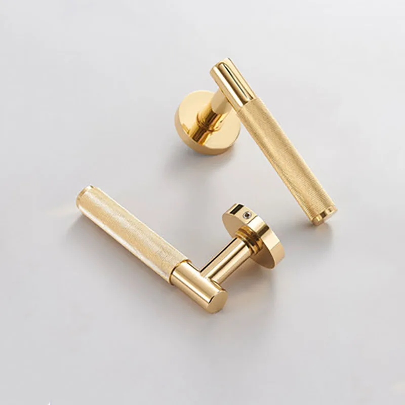 Латунный дверной замок рычаг набор Изысканный накатанный Европейский