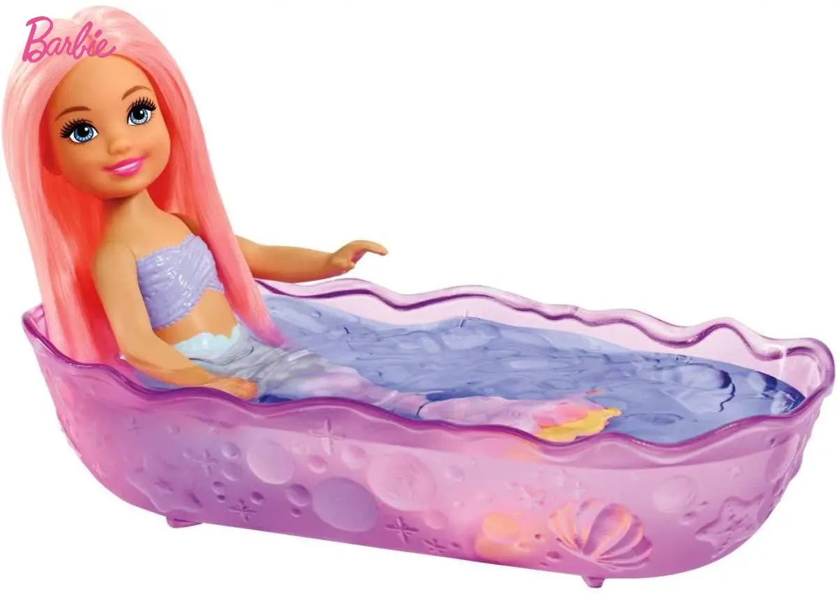 

Barbie Doll Dreamtopia Mermaid Playground Playset Merbear Friend Figure and Sand Castle Set with Swing Pool and Tea Party Toy