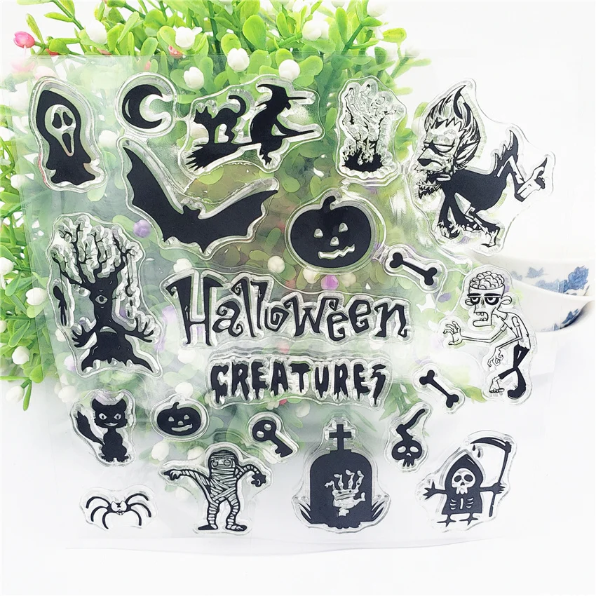 Горячая Распродажа прозрачные штампы для Хэллоуина/Силиконовые пломбы