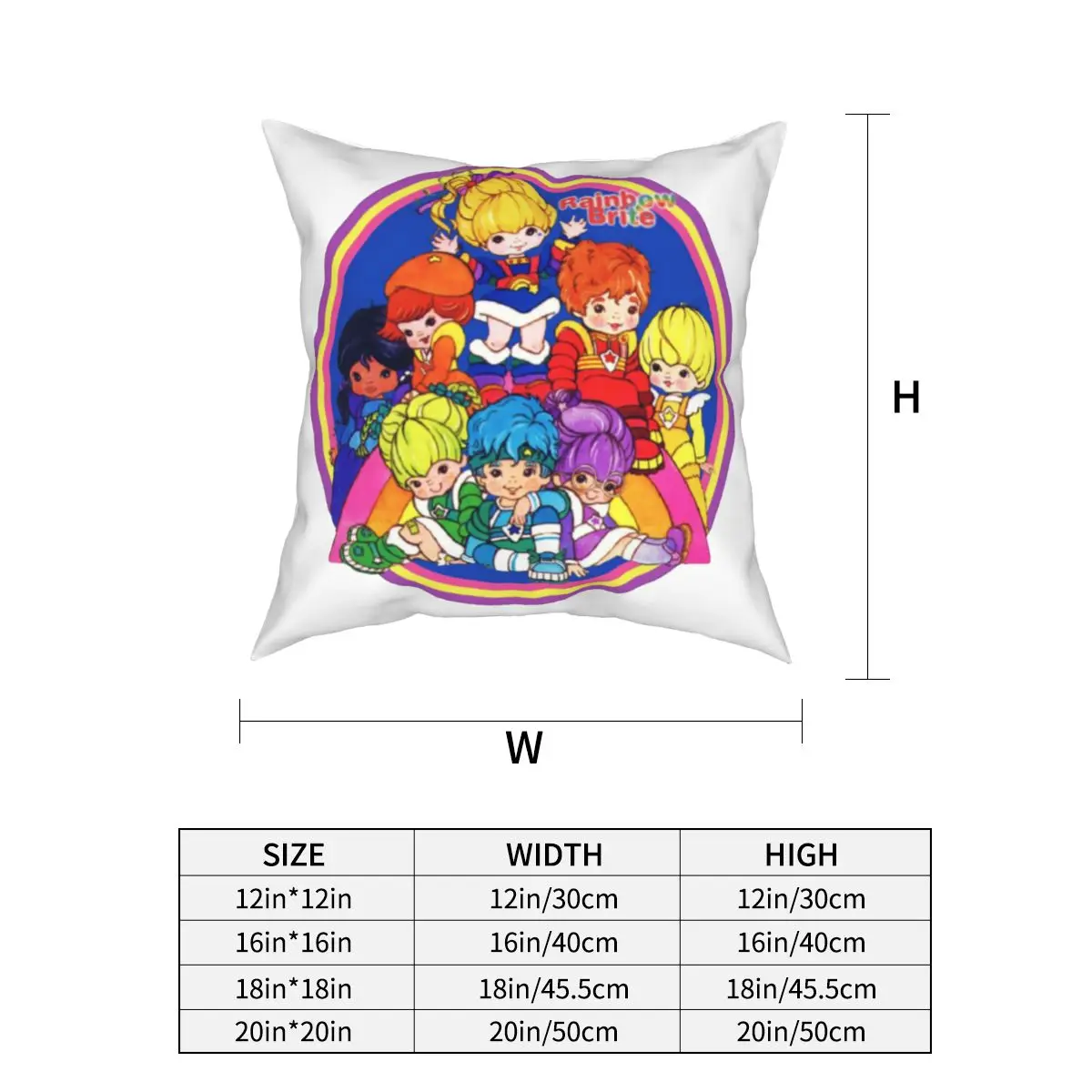 Квадратная подушка Rainbow Brite Girl Pride чехол 80-х годов ретро мультяшный для подушки