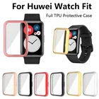 Защитный чехол из ТПУ для часов Huawei Watch Fit, мягкий полноэкранный стеклянный защитный чехол для Huawei Watch Fit
