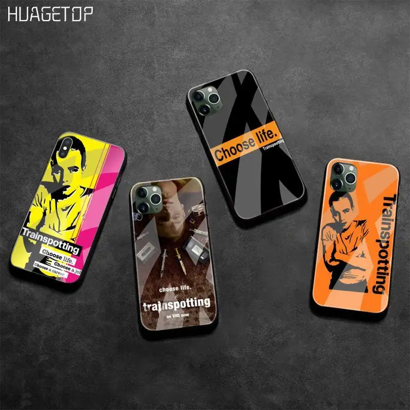 

HUAGETOP Trainspotting DIY phone Case cover Shell Tempered Glass For iPhone 11 Pro XR XS MAX 8 X 7 6S 6 Plus SE 2020 case