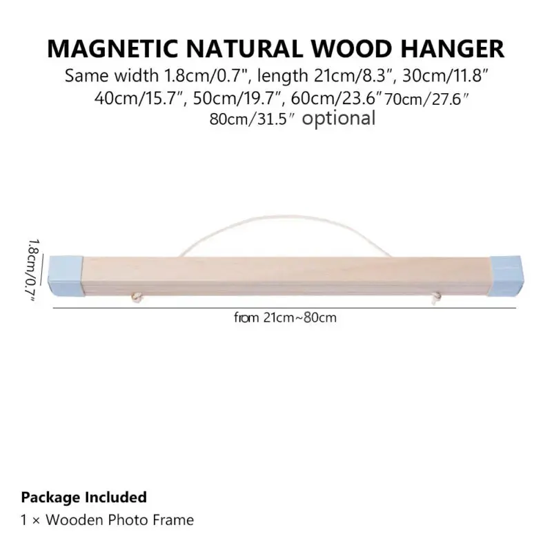 21-60 см современная Магнитная деревянная фоторамка маленький большой размер