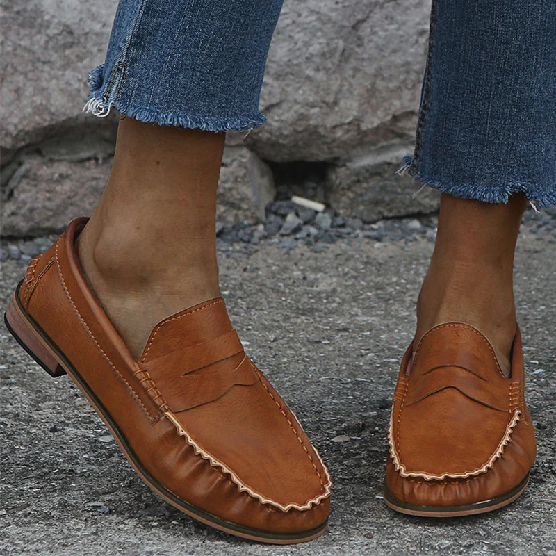 Туфли женские кожаные оксфорды без шнуровки удобные лоферы плоская подошва