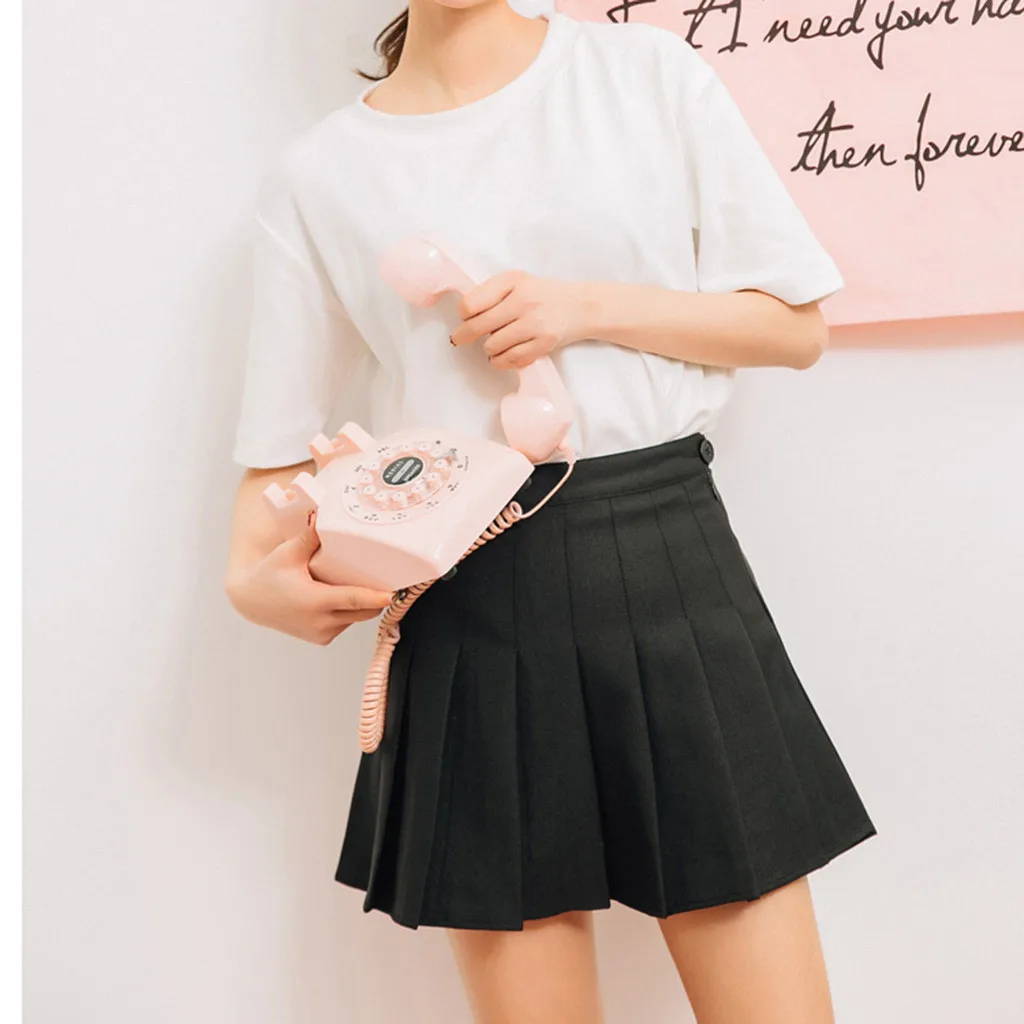 

College Skirt Women's Fashion High Waist Pleated Mini Skirt Slim Waist Casual Tennis Skirt Fashion Pleated Skirt