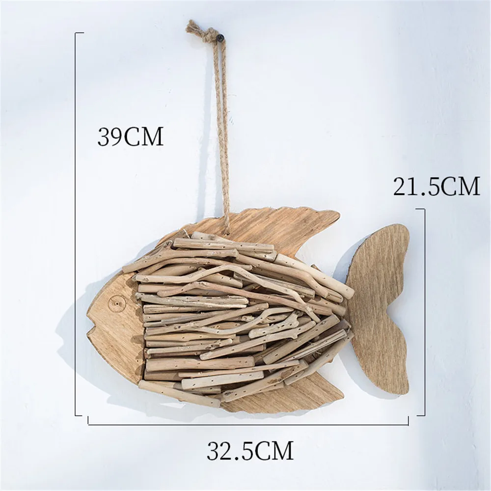 Скандинавская средиземноморская деревянная подвеска в виде рыбы украшение для