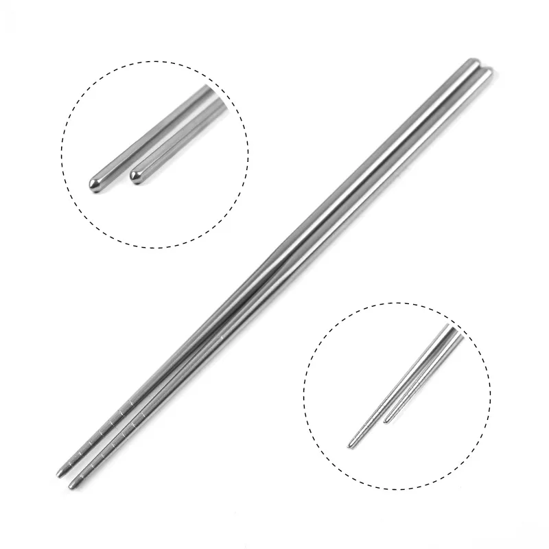 Набор из чистых титановых пескоструйных полировальных палочек для еды с