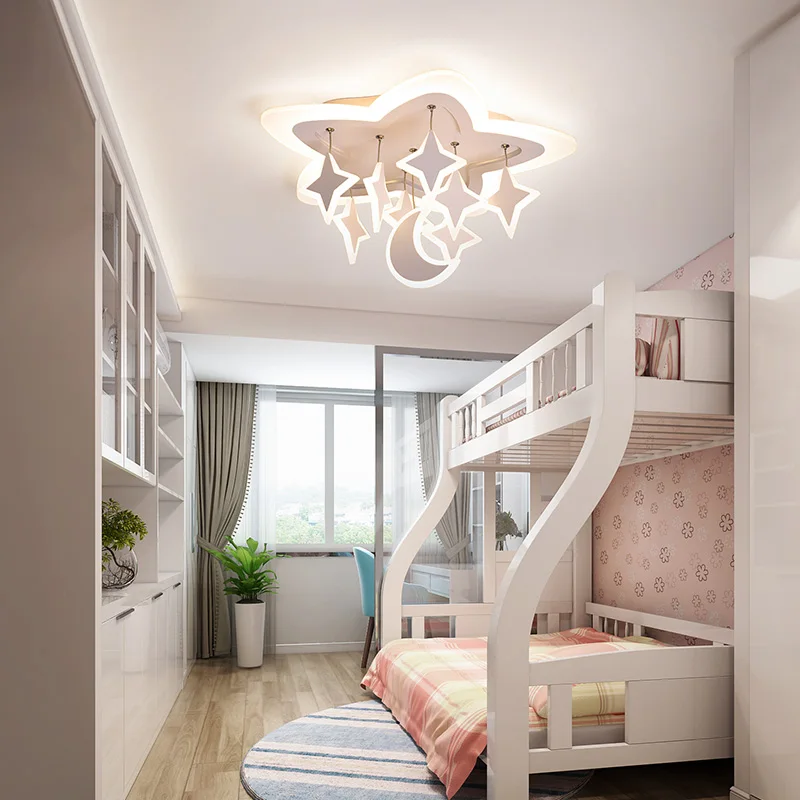Акриловая креативная индивидуальная светодиодная люстра со звездами Модная