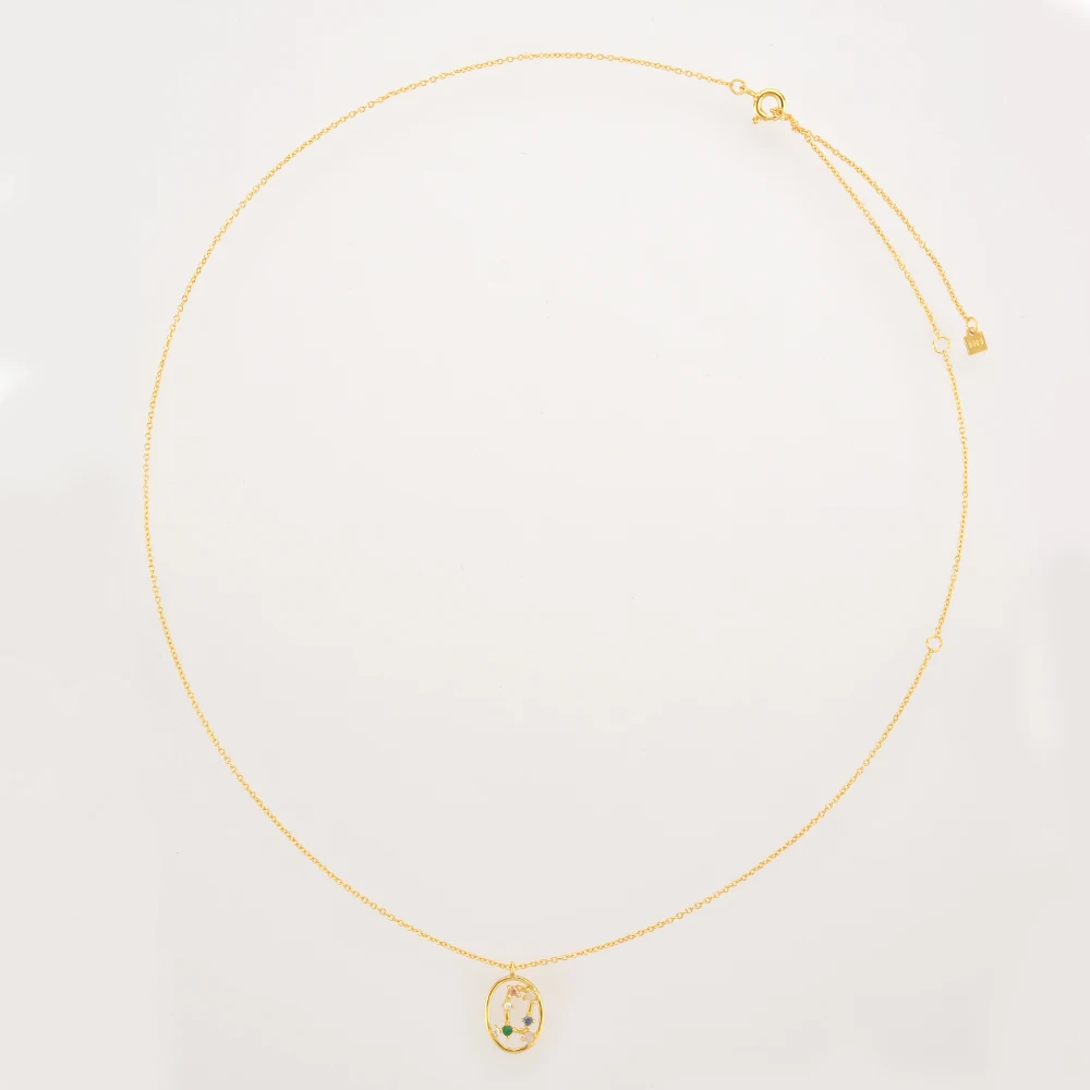 Андивен 100% 925 Серебряный Летний Подвеска Для Цепочки Девушек Радужные CZ Ювелирные Изделия Подарок По Зодиаку Длинная Цепочка Летнее 12 знаков Зодиака Рыбы Дева.