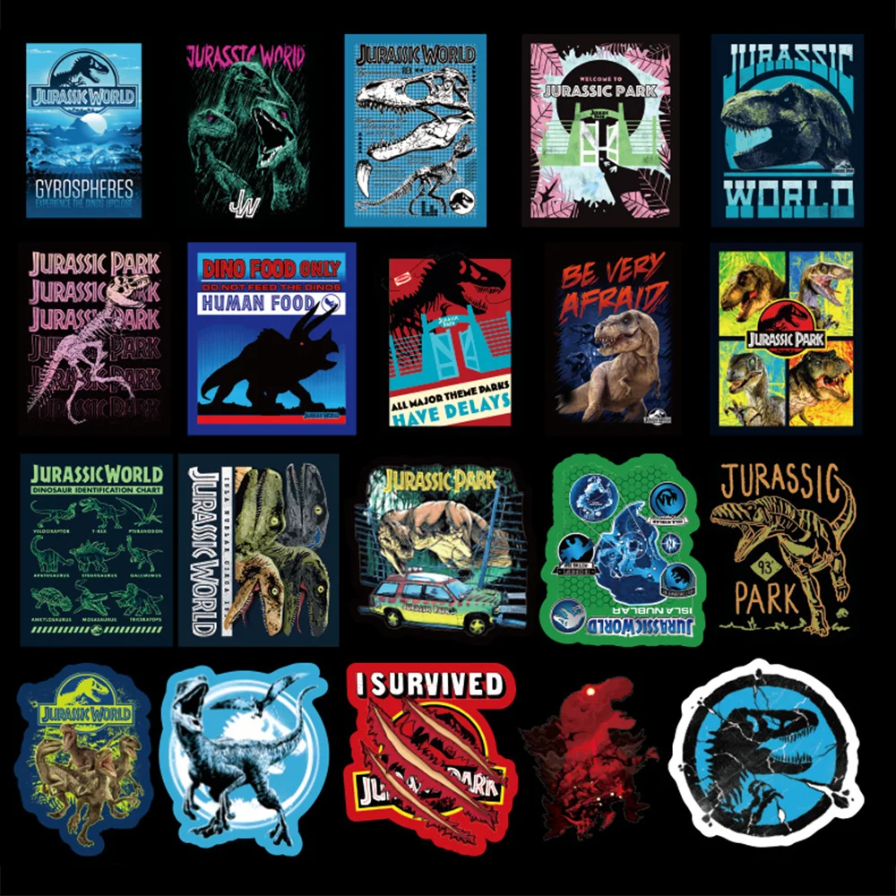 75 шт. с изображением динозавров из фильма Парк Юрского периода самоклеящихся