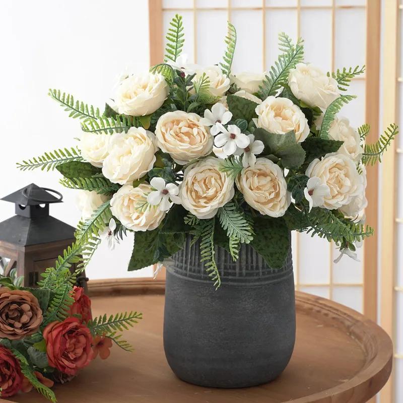 Пион Шелковый винтажный для украшения Рождественское украшение 2022 дома