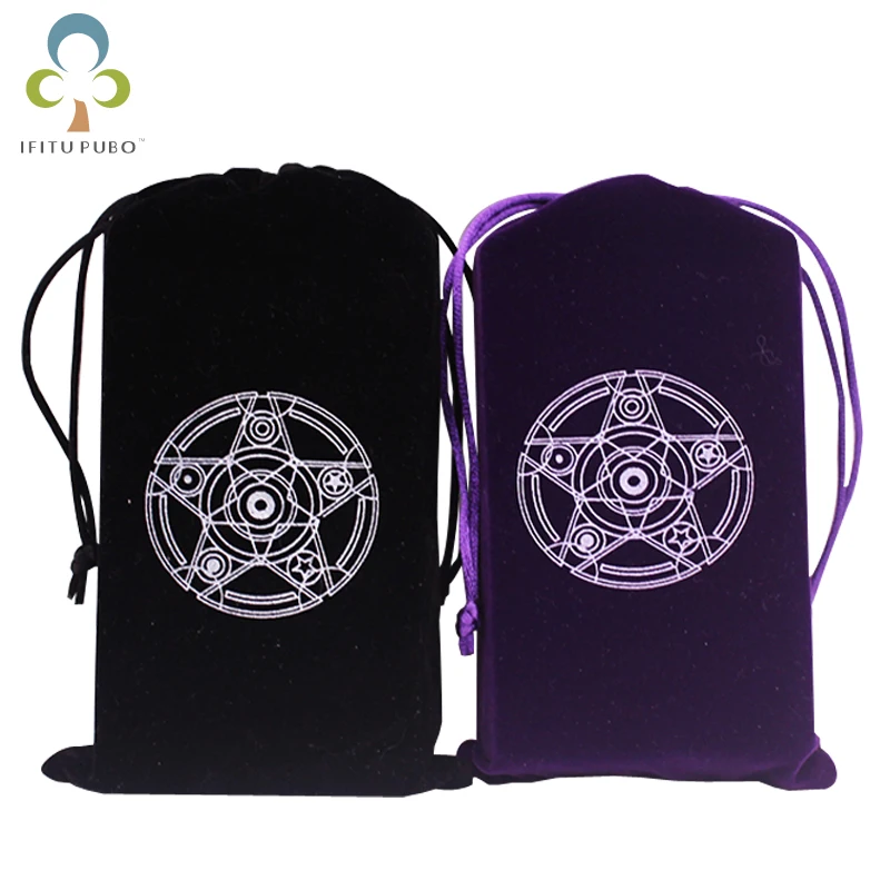 1 пара суперэластичных вельветовых пентаграмма Таро карты сумка для хранения