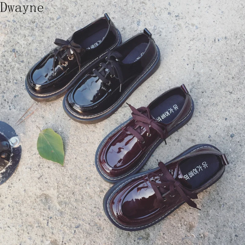 Женская обувь на низком каблуке Harajuku Повседневная Мягкая весенняя из