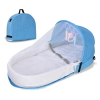 portable cradle for baby infant moses basket folding travel baby handbag style bed multifunction crib with mosquito net and ratt