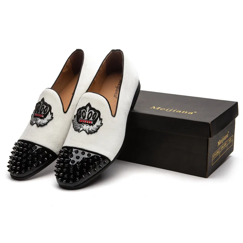 MEIJIANA новые весенние мужские бархатные Лоферы обувь для вечерние НКИ свадьбы