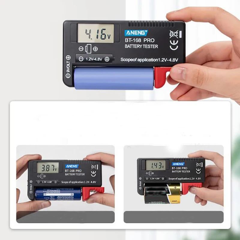 

Digital Battery Capacity Volt Tester Check Battery Voltage Current Meter Tester