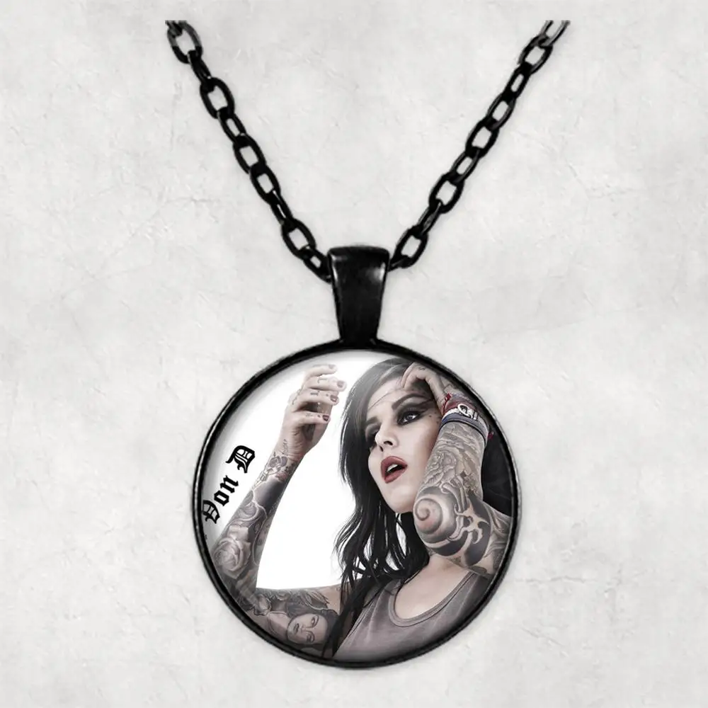 Kat Von D индивидуальное фото ожерелье ювелирные изделия с картинами s подвески Круг