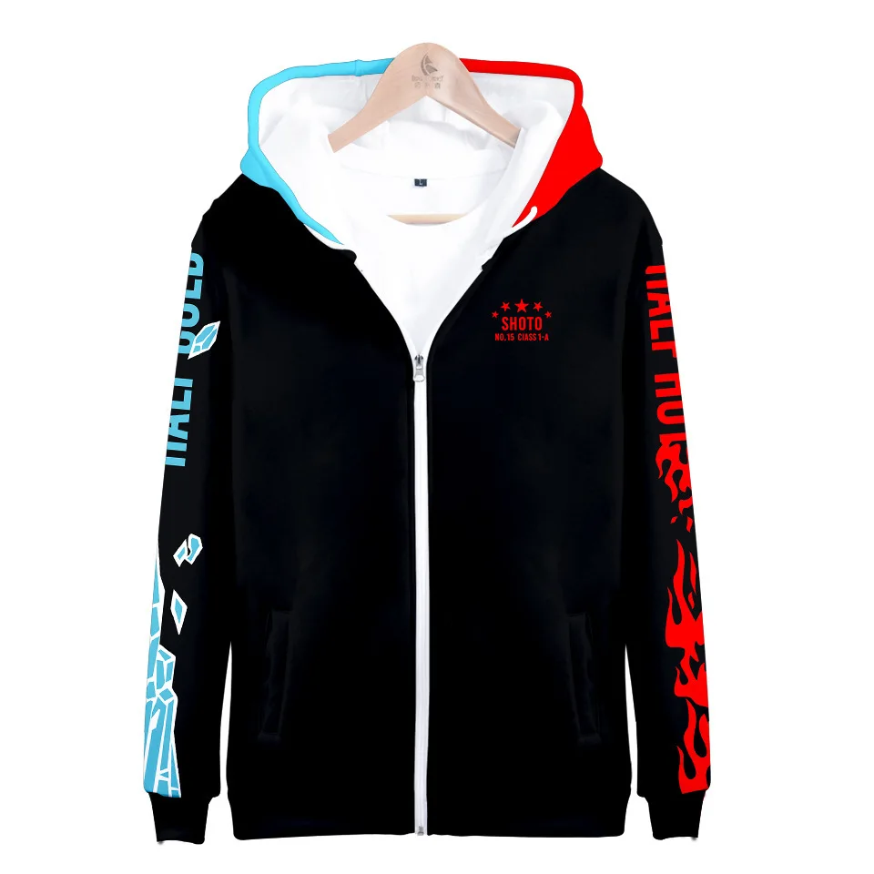 

My Hero Academia Men/Women Zipper Hoodies 3D Print Fashion Sweatshirt Long Sleeve Coat Plus Size Zipper Hooded Pullover