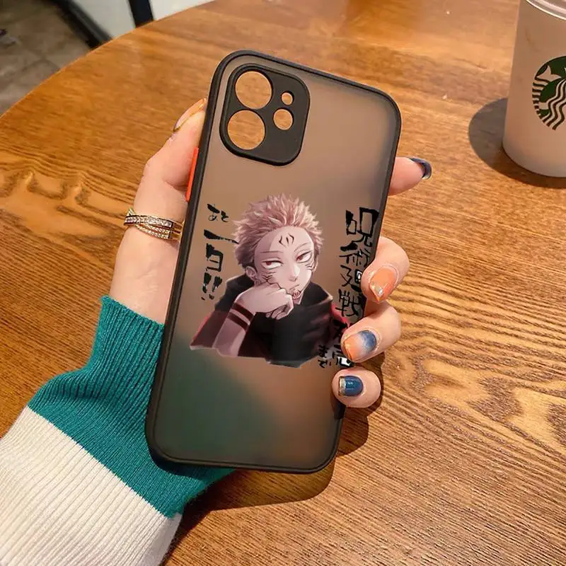 

Jujutsu Kaisen Satoru Gojo anime Phone Case For iphone 7 8 12 11 X XR XS pro Max Mini plus Soft silicone cover shell funda
