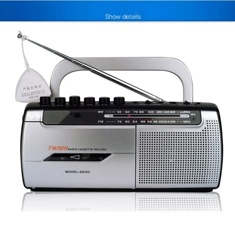 Магнитофон walkman кассета Студенческая машина FM/MW радио портативный динамик запись звука аудио воспроизведение AC DC мощность