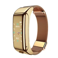 fashion 2 in 1 smart wristbands with bluetooth earphone fitness bracelet band voice callsheart rate monitor smart watch for men