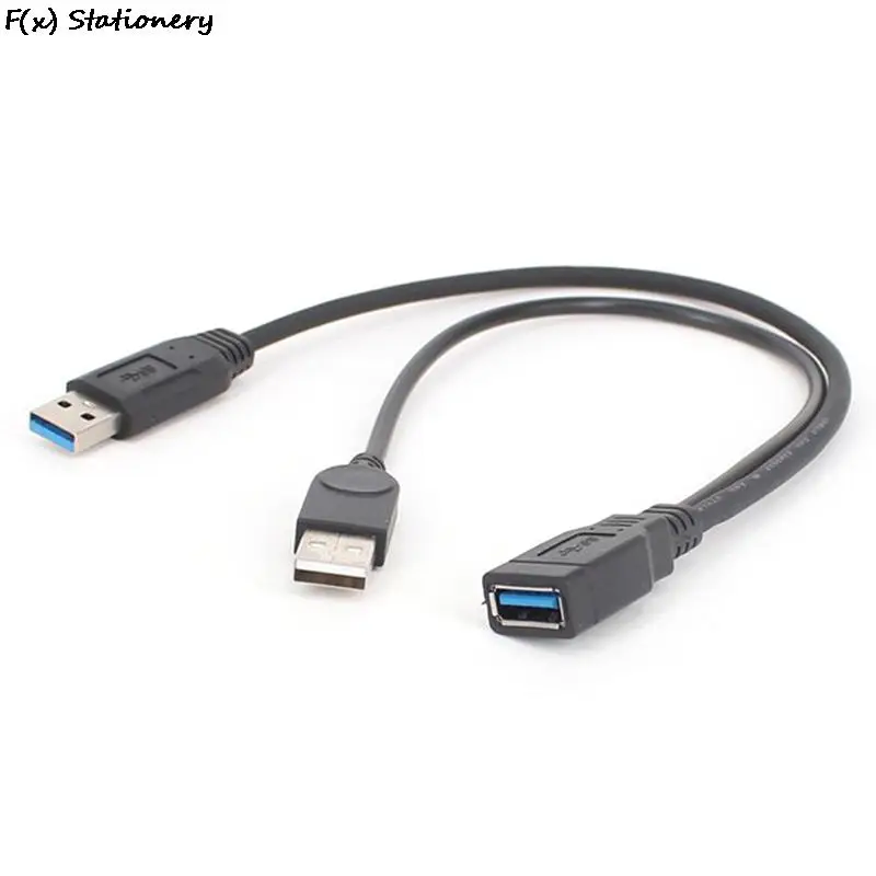 

Кабель USB 3,0, двойные зарядные кабели, Y-адаптер, штекер-гнездо, кабель 30 см, высокое качество