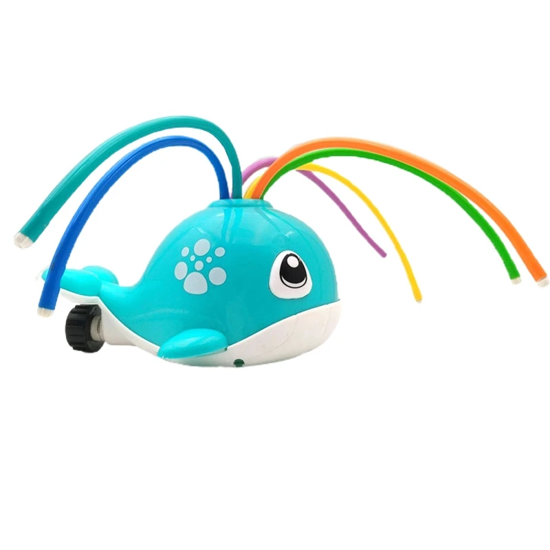

50LE Large Range Spray Toy Backyard Water Sprinkler Whale Shape Spaying Toy Water Blaster Toy Outdoor Water Play Summer Gift