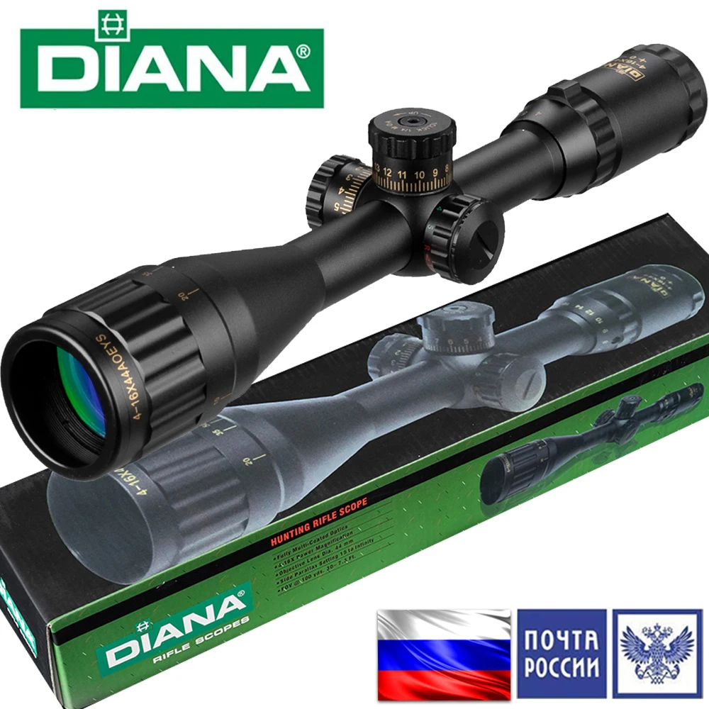 Cheap 4 16x44 ST Tactical Optic Sight Green Red Illuminated Riflescope Hunting Rifle Scope Sniper Airsoft Air Guns